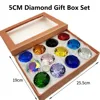 Crystal Glass Diamond Jewel Paperweight Room Decor Children Toys 12 Color Round Cut Crystal Gem Gift Box Set (12pcs) 4