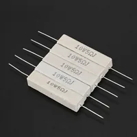 5pcs Wirewound Ceramic Cement Resistor 5 Ohm 10W Watt 5% 2