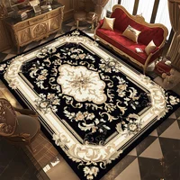 Chinese Style Luxury Black Classical Carpets Living Room Home Decoration Esthetics Fluffy Soft Rugs Big Size Bedroom Mat Bedside 2