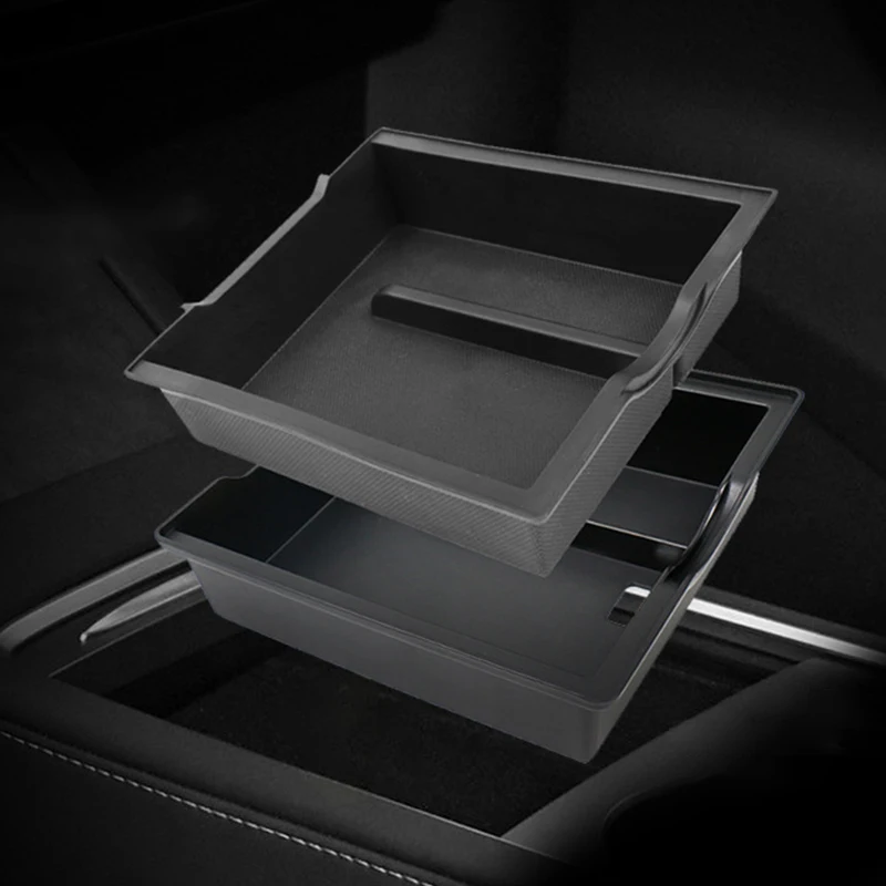 

Car Storage Box For 2019 20 21 22 Model Y 2021 22Model 3 Center Armrest Hidden Box Cup Holder Console Car Box Accessories