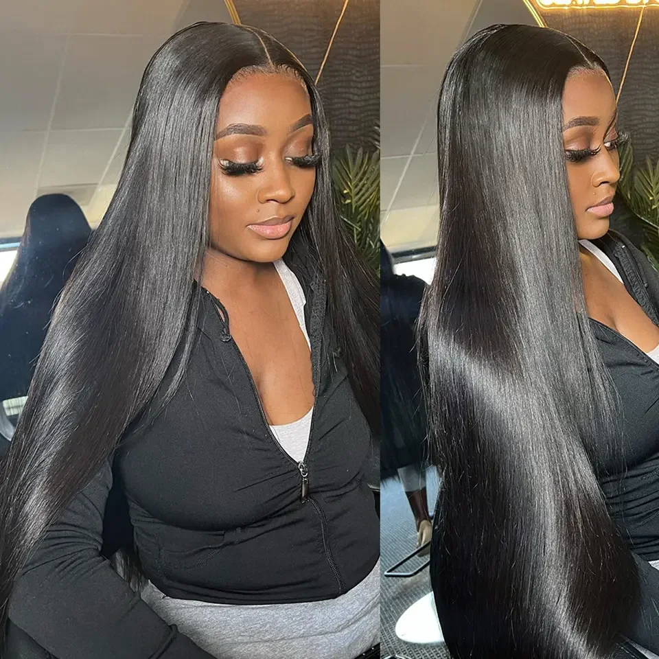 Hd Transparent Bone Straight 13x4 13x6 Lace Front Wigs 30 40 Inch Brazilian Human Hair Wigs For Women Straight Lace Frontal Wig 5