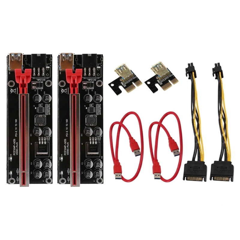 

VER009S Plus PCI-E Riser Card 009S PCIE X1 To X16 6Pin Power 60CM USB 3.0 Cable For Graphics Card GPU Mining