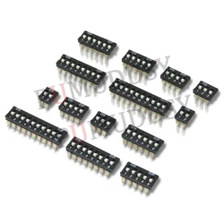5PCS Gold Plated SMD/DIP Black Toggle Slide Switch (DIP 5 bit)