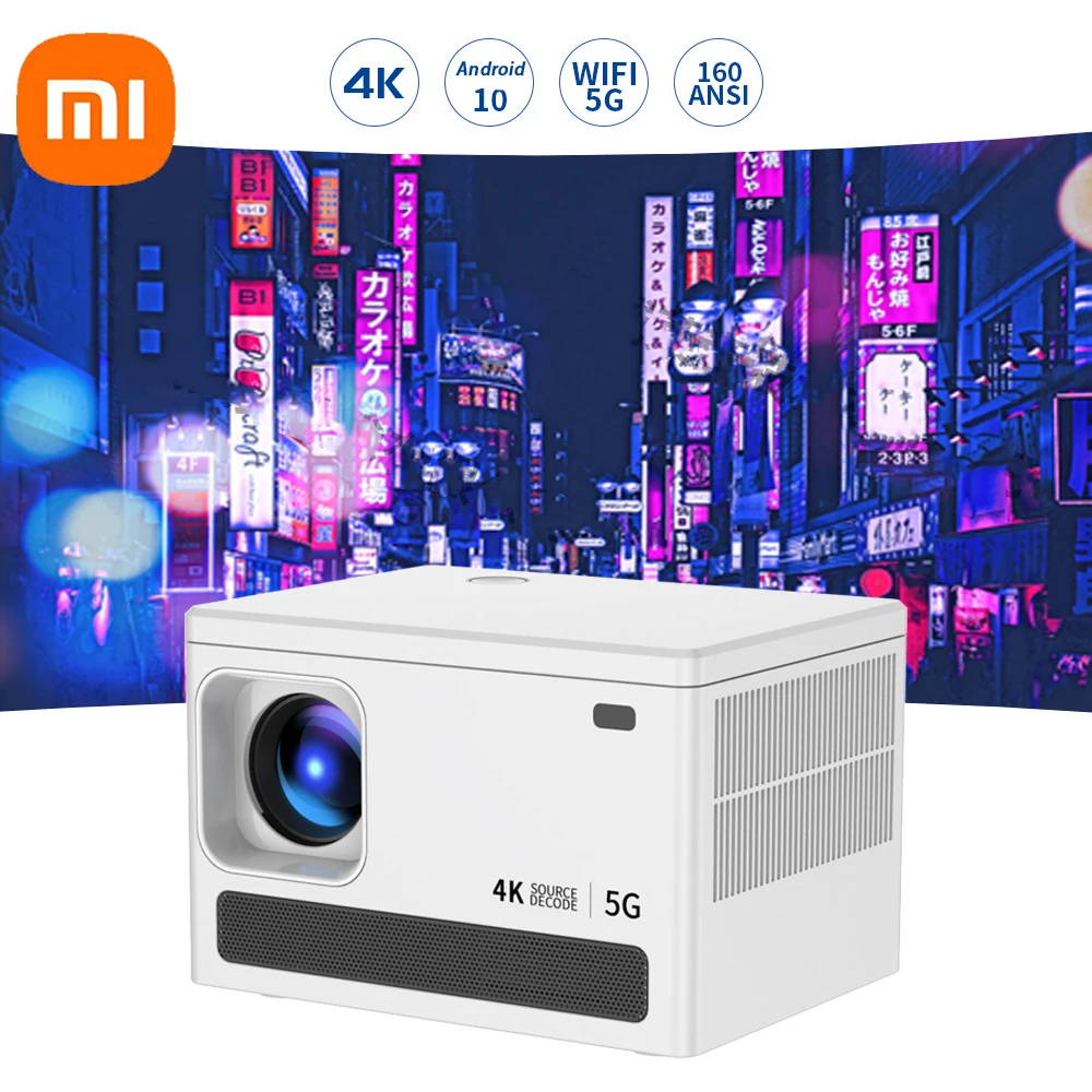 Xiaomi T5 Mini 4K 5G Proiettore Home Theater Dual Band Wifi6 Proiettore Portatile Android 11 Proiettore Ad Alto Lumen