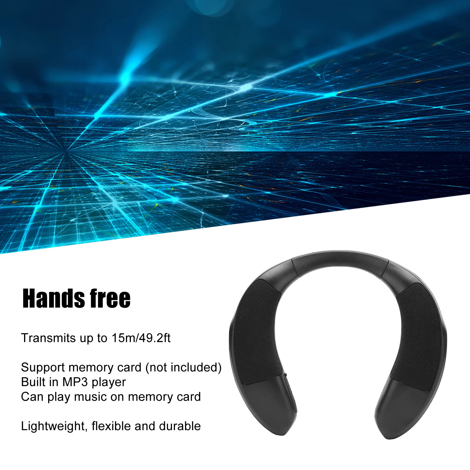 Neckband Speaker Multifunction Hands Clear Calls Stereo Sound Bluetooth Wireless Wearable Speaker Neckband Wireless