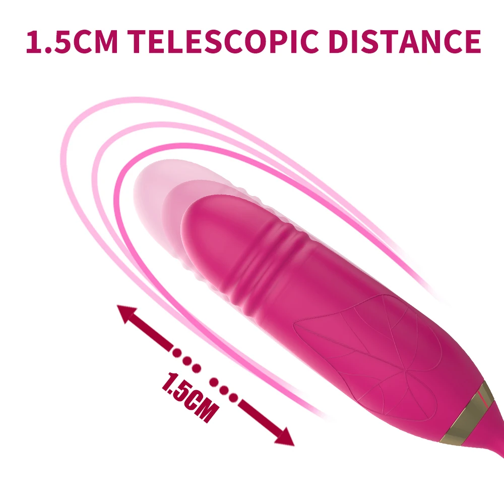 Thrusting Tongue Licking Dildo Vibrator 2 In 1 Vibrating Egg Clit_voghion.com