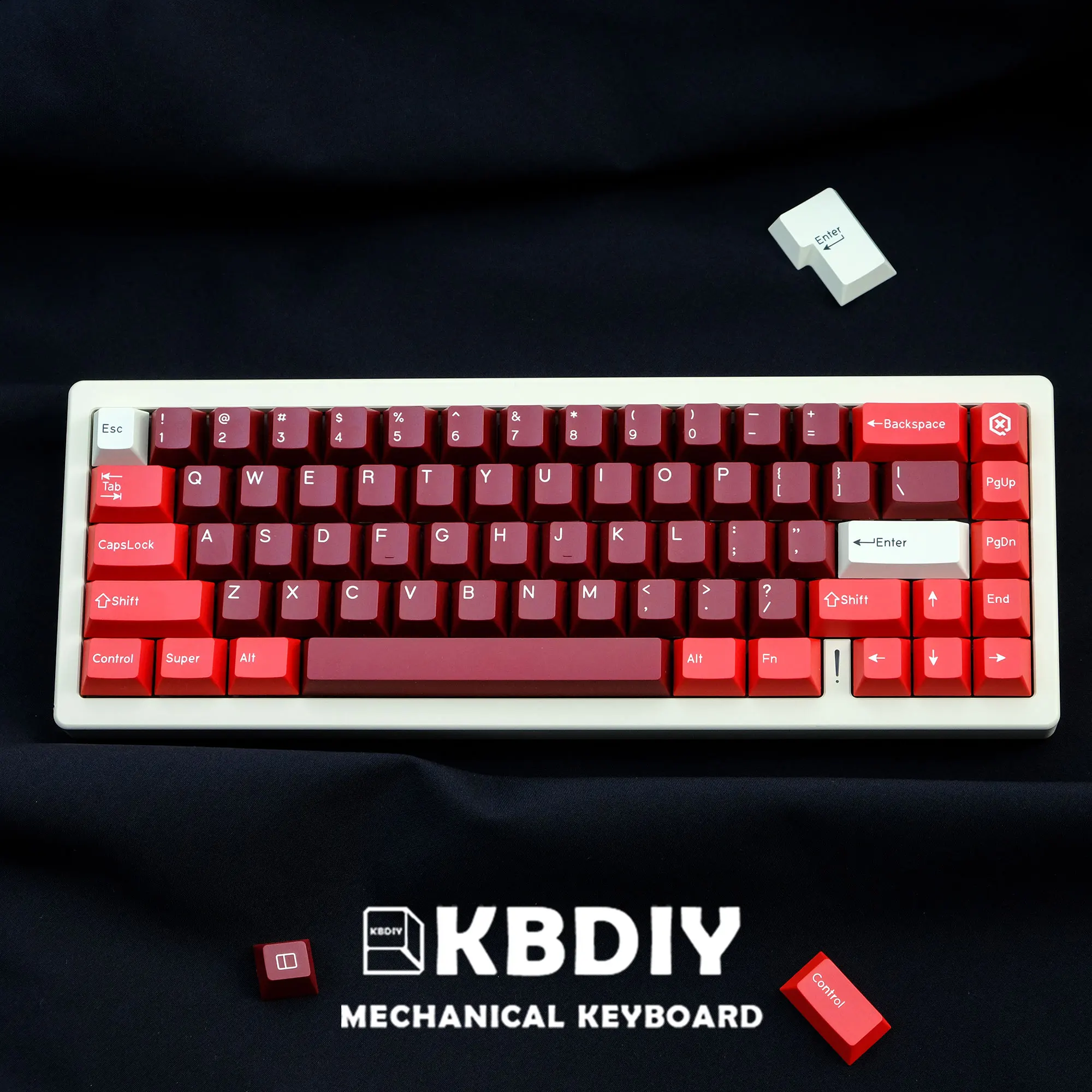 Kbdiy Vermelho Gmk Jamon Keycap para Teclado Mecânico Jogo Cereja Perfil Double Shot Iso Pbt 177 Teclas Faça Você Mesmo Personalizado Gmk67 61 64 68 87