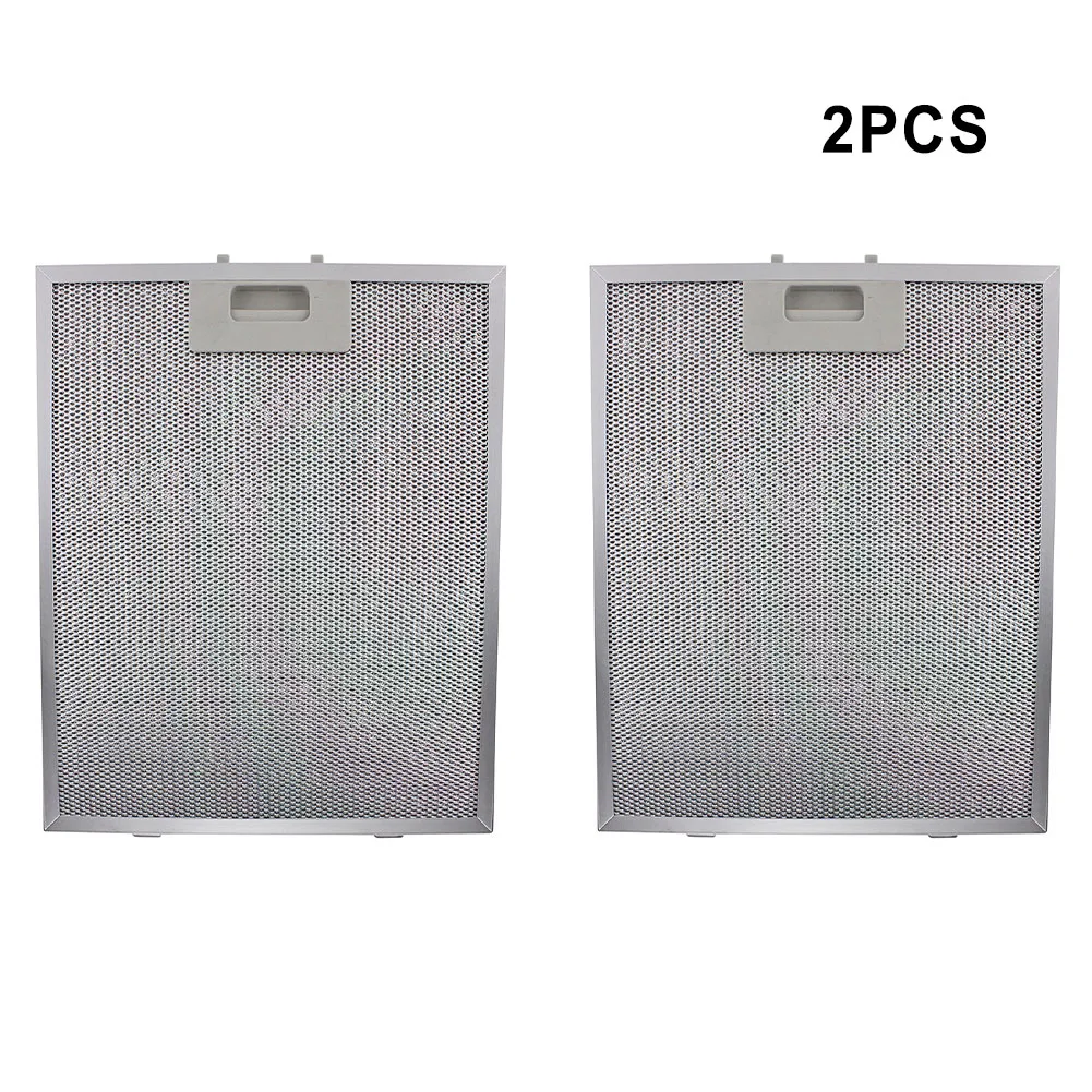 2PCS 320x260x9mm Metal Filter Hood Grease Filter Stainless Steel Silver Exhaust Hood Dust Kitchen Ventilator