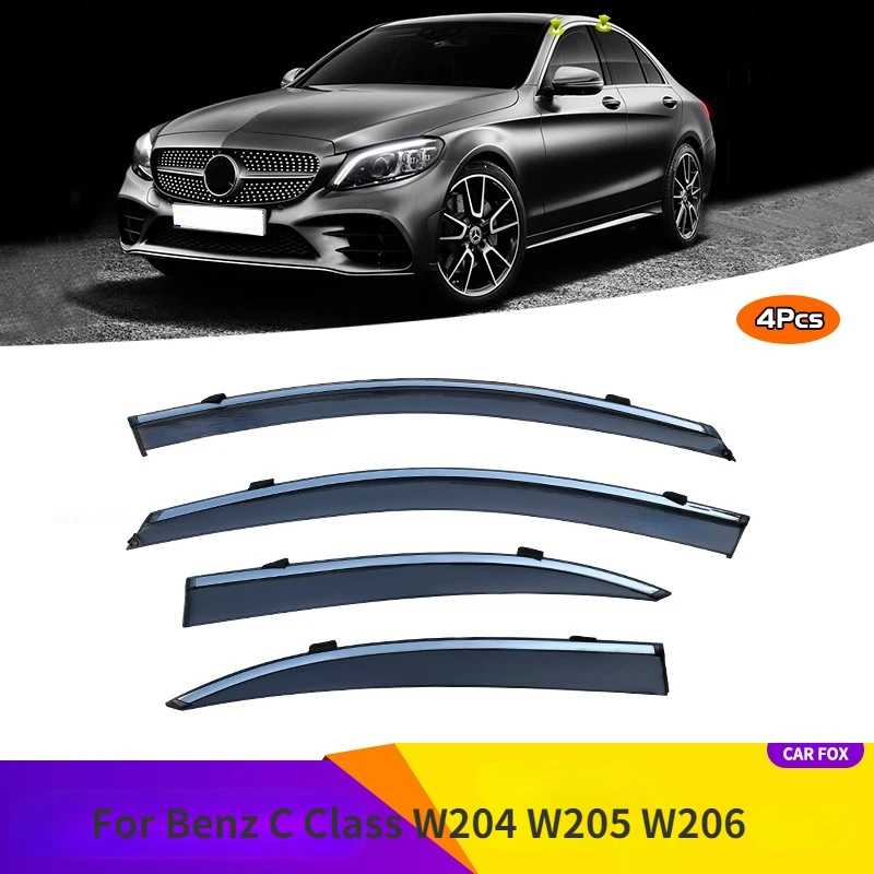 

Аксессуары для Benz C Class W204 W205 W206 2007-2021 2022, оконные козырьки, Погодозащитные стекла, защита от ветра и дождя, украшение автомобиля