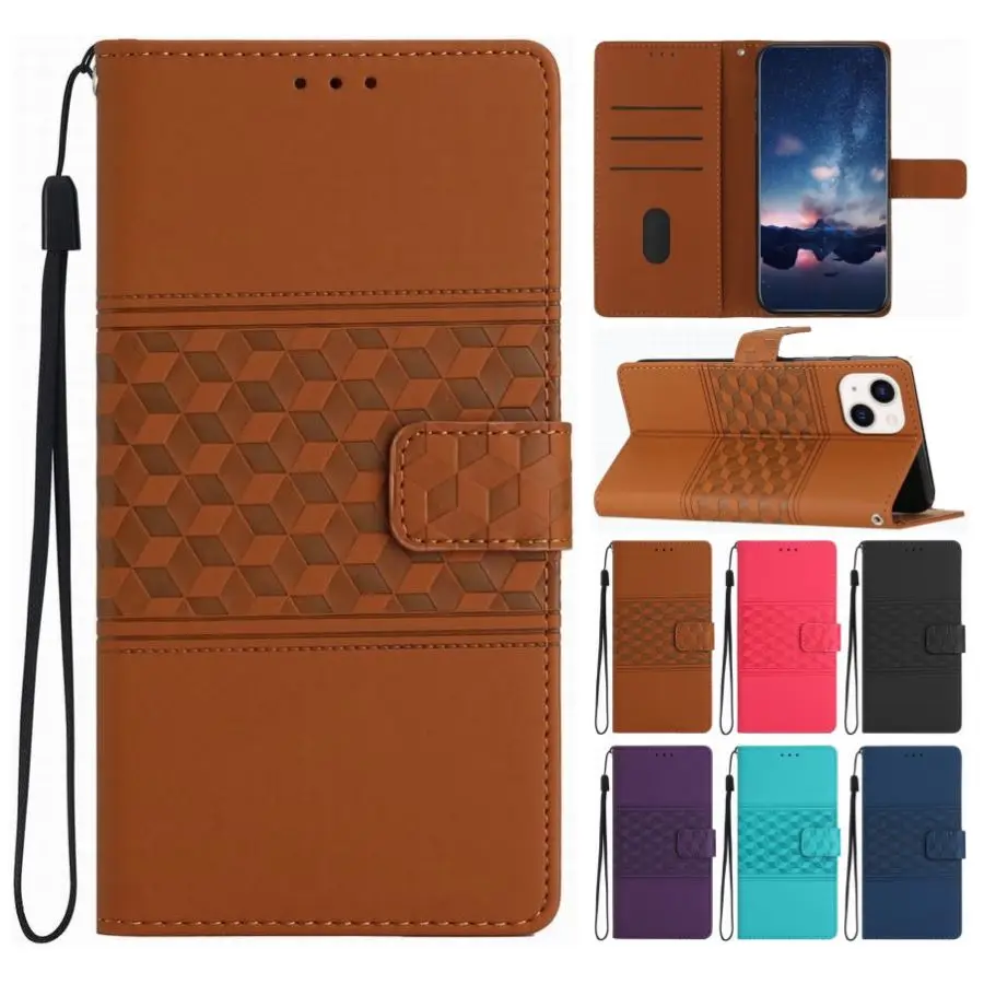 

Phone Case For Huawei Honor 10 9S Y5P Y6P P40 P30 P20 Pro P10 P9 P8 Lite 2017 P Smart 2019 Card Slot Wallet Grid Cover D17D