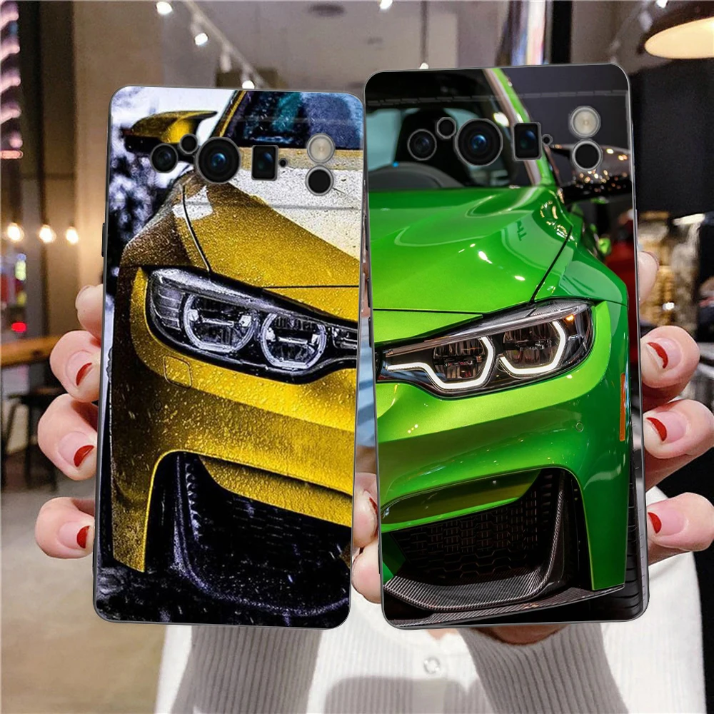 Sport Car Design Black Silicone Shockproof Phone Case