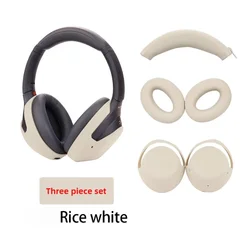 Premium Silicone Protective Headphone Cover and Headbeam Sleeve (Rice White)
