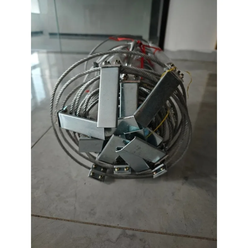8m Steel Wire Rope Ladder Fire Escape Rope Ladder Household Fire Prevention High-Altitude Rescue Engineering Climbing