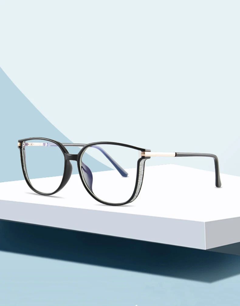 Ein Paar PC-Brillen im neuen Trend mit großem Rahmen, Anti-Blu-ray-Brille, Leptin- und dekorativer Trend, ultraleichter Brillenrahmen 56793 – Detail 5