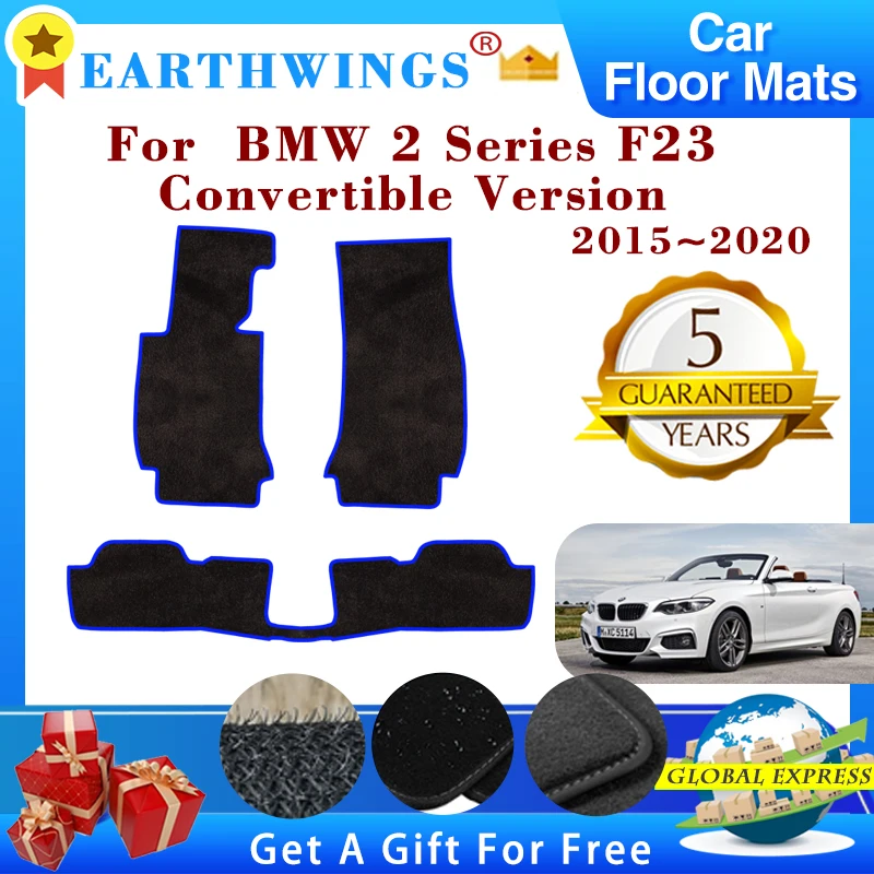 

For BMW 2 Series F23 2015~2020 Convertible Version Car Floor Mats Rugs Panel Footpads Carpet Cover Cape Foot Pads Accessories