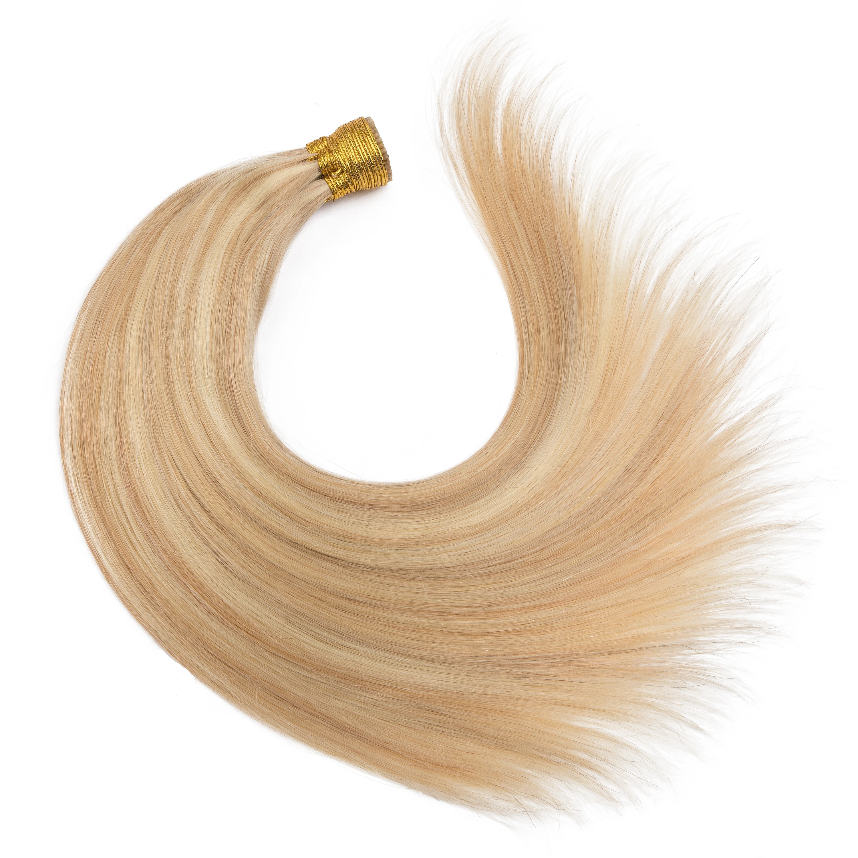 Straight I Tip Hair Extensions for Women 100% Nautral Hair Machine Made Remy Keratin Hairpiece Pure Color Invisible Fusion