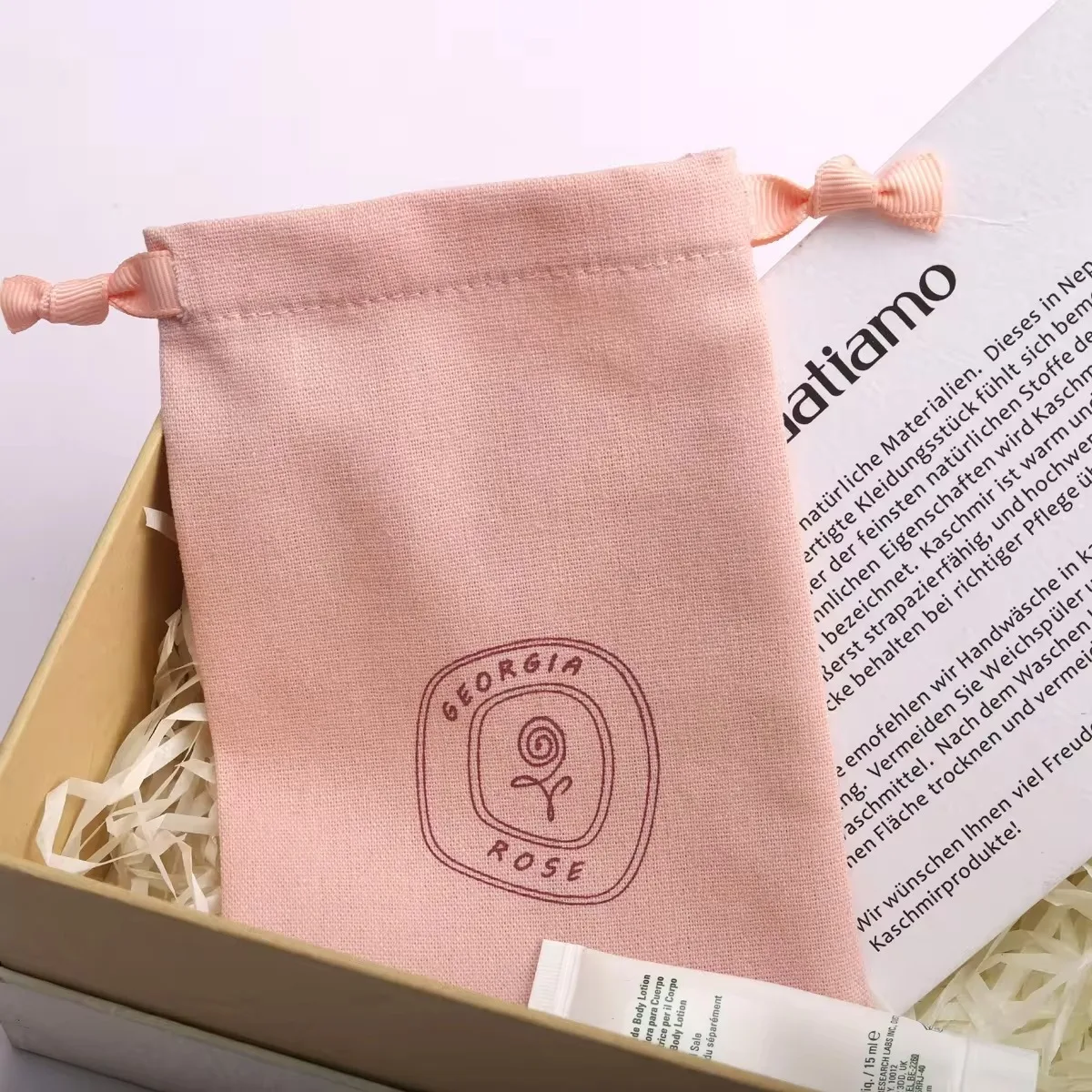 

Высококачественная розовая хлопковая льняная Свадебная подарочная упаковка для ювелирных изделий индивидуальная Фотосумка для подарка