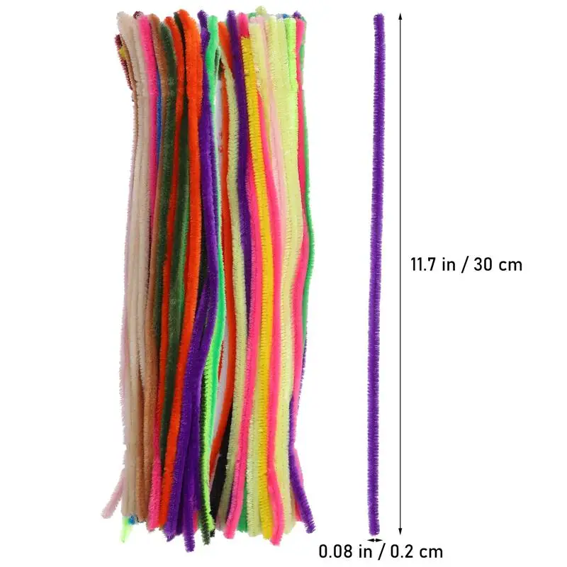 400 pcs Flexible Fuzzy Twisting Sticks Bendable Chenille Stems For DIY Crafts Handmade Flower Supplies