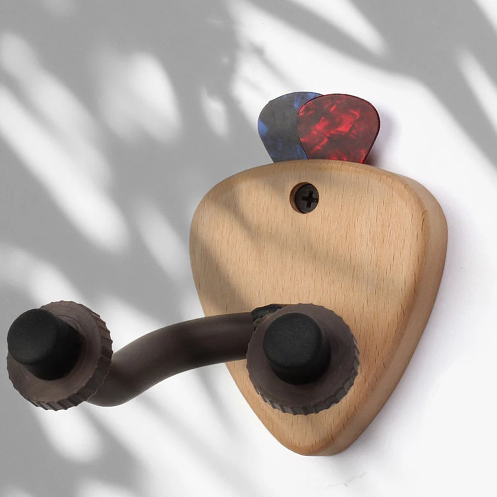 Description Picture 6 of itemGuitar Holder Wall Mount Stand Parts and Accessories Home Instrument Display Wood/Metal Guitars Hook Wall Hangers Guitar Picks