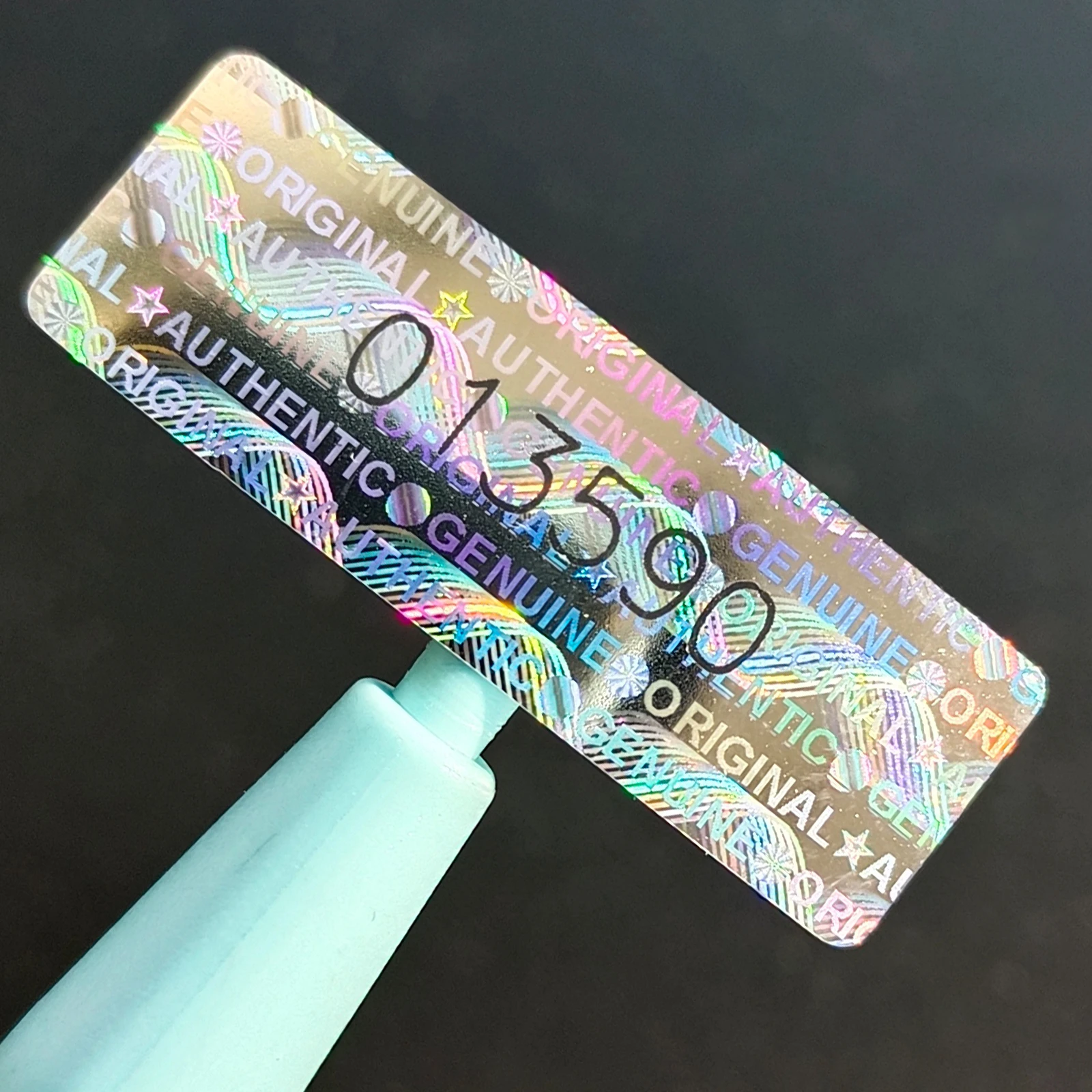 1x3 cm Holographic security sealing sticker warranty void labels with