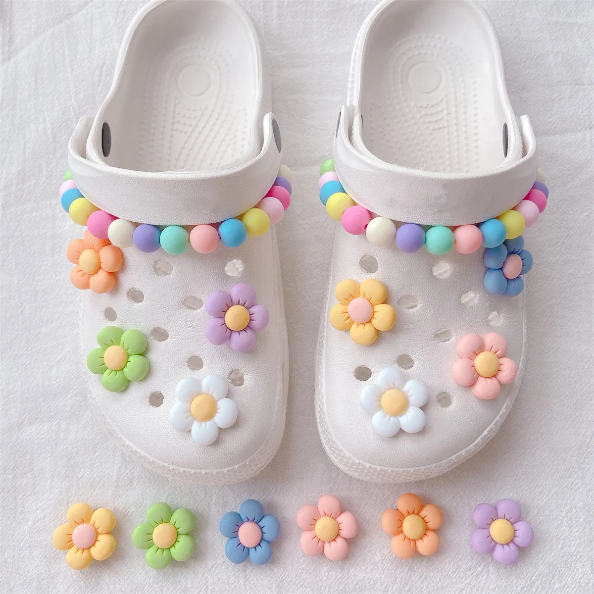 Jibbitz Backs Clear & Black Button Accessories - DIY Shoe Charm - Foto 10