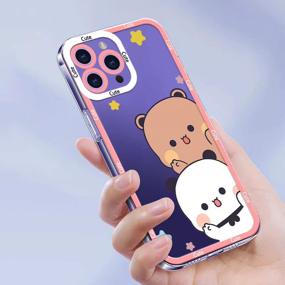 Adorable BuBu DuDu Transparent Phone Case with Bezel Cover