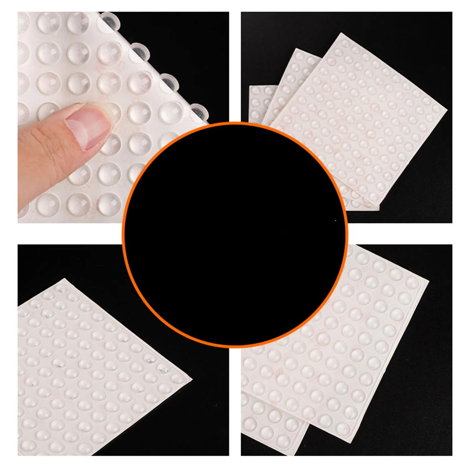 Silicone Furniture Pads Rubber Anti Slip Bumpers Feet Pads Damper Buffer Cabinet Bumpers Drawer Door Pad 36-200Pcs