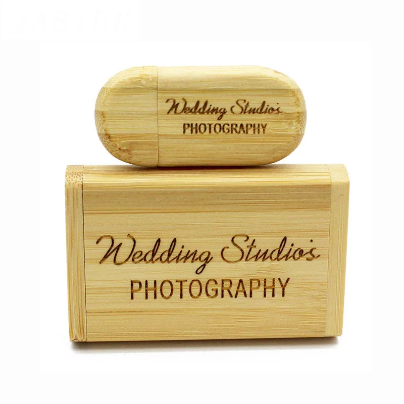 Casamento Personalizado Usb Flash Drives Logotipo Personalizado Livre Capacidade Real Pen Drive Carbonized Bamboo Memory Stick 64gb u Disk 20 Peças Lote - Imagem 3