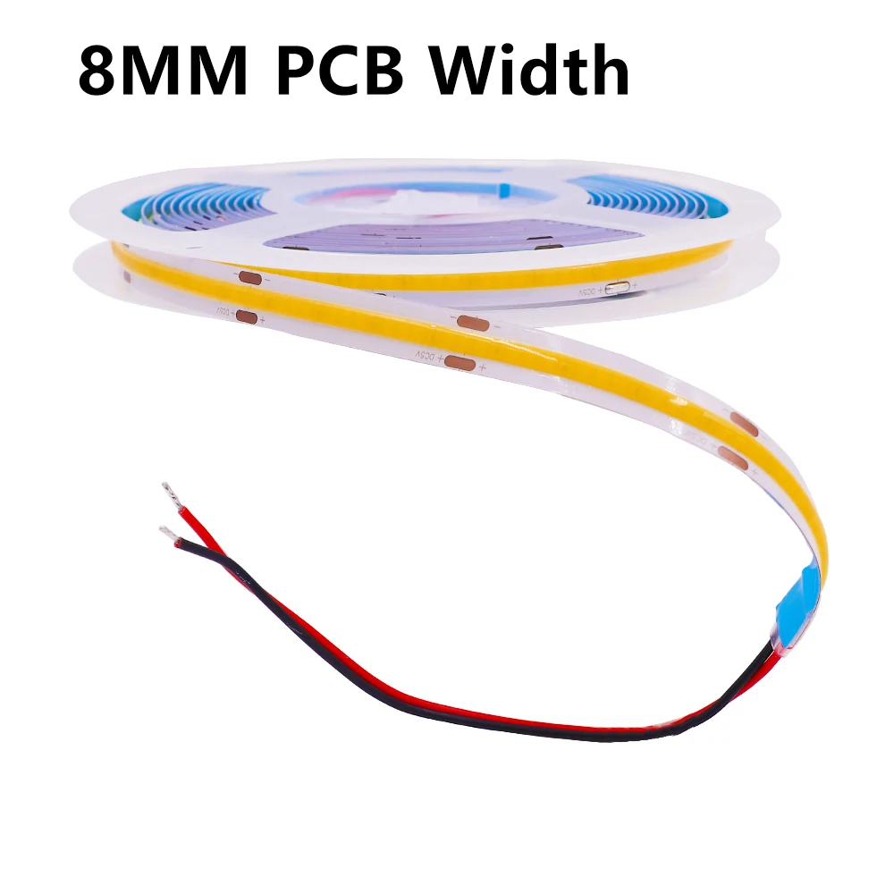 DUVERT COB LED-Streifen – 5 V, 320 LEDs/m, Flexibel, Dimmbar, Warmweiß/Kaltweiß/RGB, 1 M