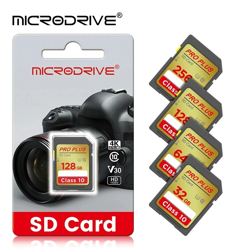 카메라용 SD 카드 16GB 32GB 64GB 128GB 클래스 10 SDHC SDXC C10 풀 사이즈 플래시 메모리 카드