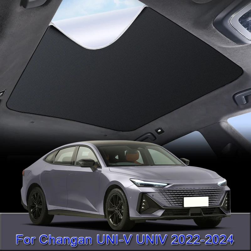 

For Changan UNI-V UNIV 2022-2024 Car Electrostatic Adsorption Sunroof Sunshade Heat Insulation Skylight Sticker Auto Accessories