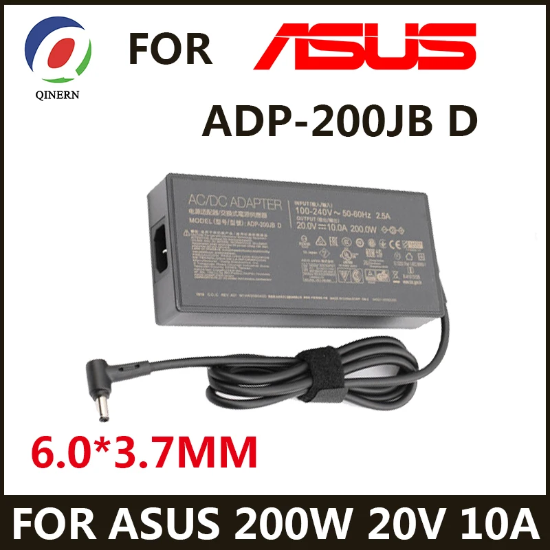 20V 10A 200W 6.0*3.7MM Charger ADP 200JB D Laptop Adapter For ASUS TUF DASH F15 A15 FX516PR FA506QR ROG G15 ZEPHYRUS FA506QR| | - AliExpress