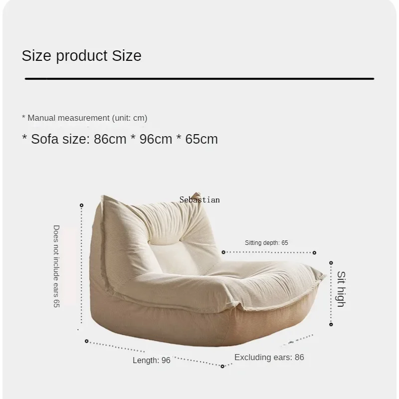 Designer Winter Lazy Sofa Bedroom Balcony Fabric Sofa Living Room Single Sofa Recliner Chair Living Room Furniture  كنب