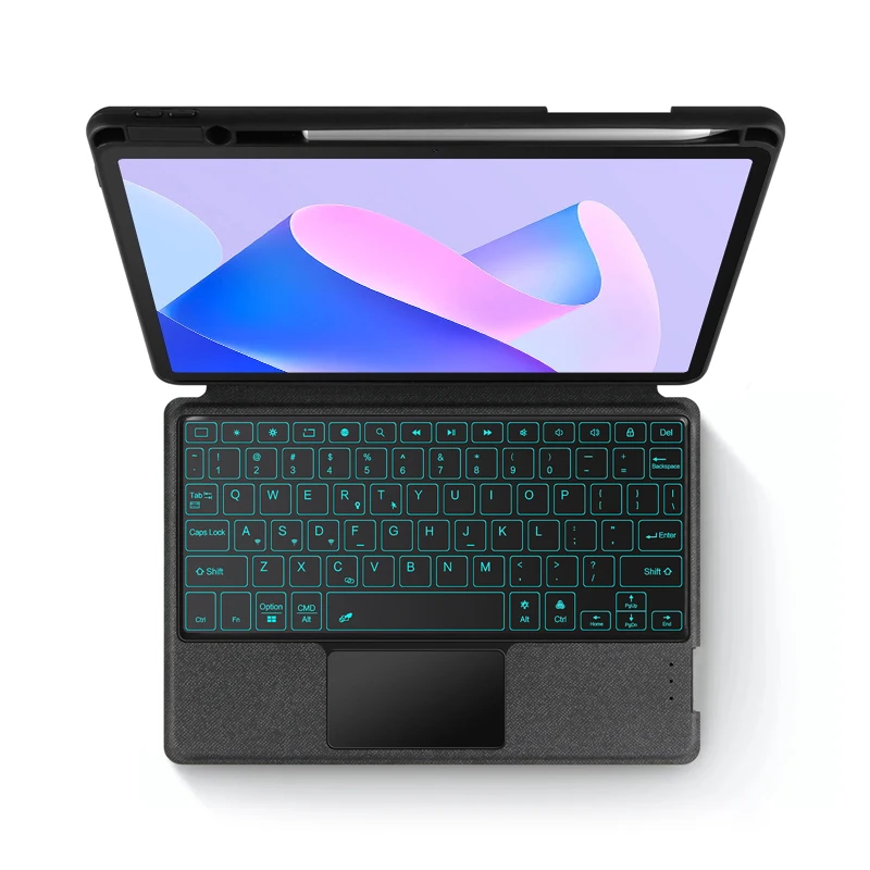 Teclado Removível para Huawei Matepad 11 2023 Dbr-w00 W10 11 Tablet Português Russo Árabe Espanhol Alemão Francês Hebraico Case de - Imagem 4