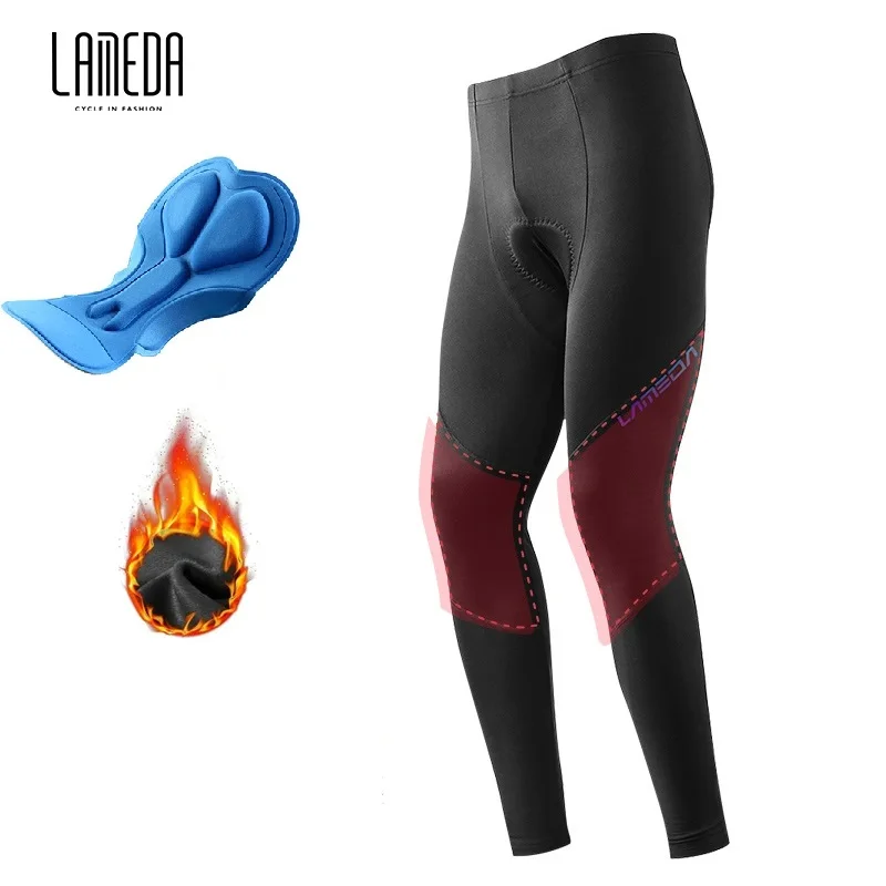 Lameda Men's Cycling Pants Winter Cycling Trousers Mtb Bike Pants Knee Windproof  Fleece Long Cycling Pants For Men - AliExpress