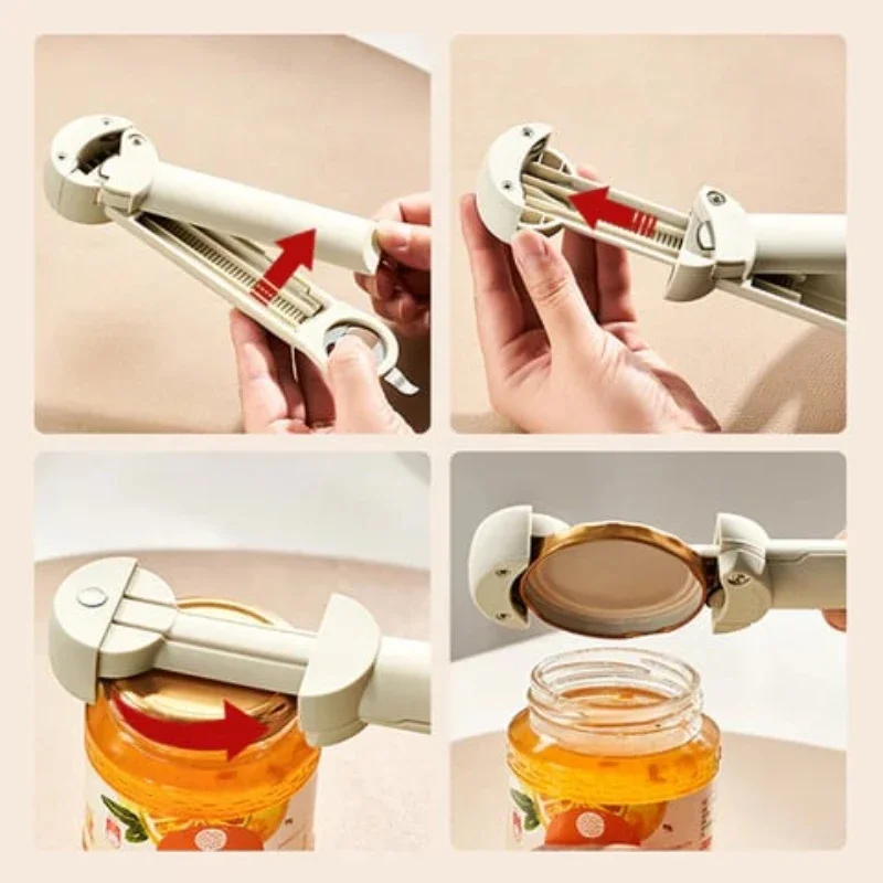 Can Opener Bottle Opener Kitchen Tools Wine Opener Wine Corkscrew 1pc Stainless Steel Adjustable Cap Screwer Opener Kitechen Gadgets for Home Jar Beer Opener Can Openers Tools