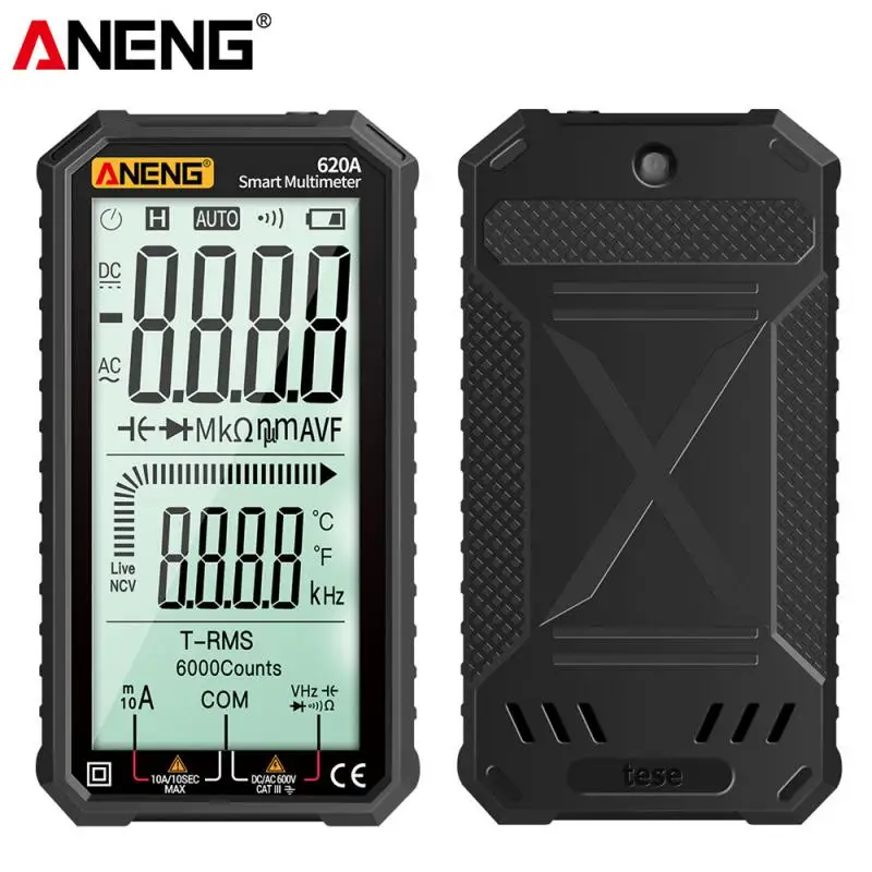 

620A Smart Multimeter Digital Automatic 6000 Counts True RMS Auto Electrical Capacitance Tester with Amp Volt Ohm Tests