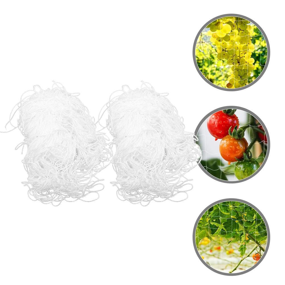 

2 Pcs Vines Climbing Net Scaffolding Flexible Plant Netting White Bean Trellis for Plants Gardening