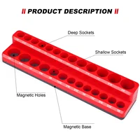 Magnetic Socket Organizers|3Piece Set Socket Holder Kit|1/2,3/8&1/4"Drive|Holds 68 Sockets|Professional Quality Tools Organizer 2