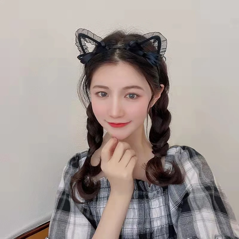 Cat Ears Head Bands lace Hairband Headband Women Girls Hair Hoop Party Hair Accessories