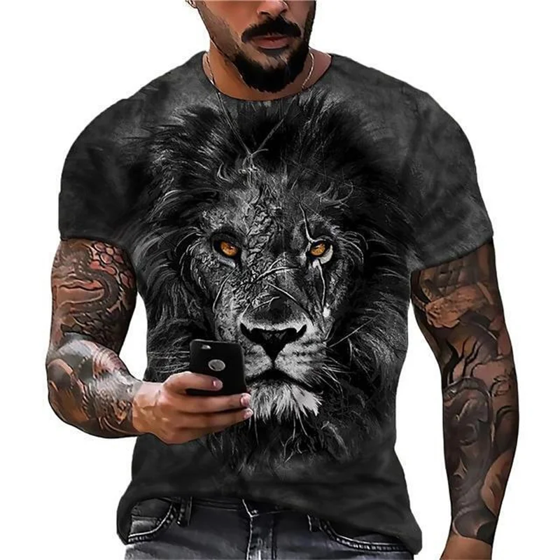 

Summer Fashion Leisure Sports Fitness Breathable Enlarged Men's T-shirt Short Sleeve Top 3D Printing Men's T-shirt