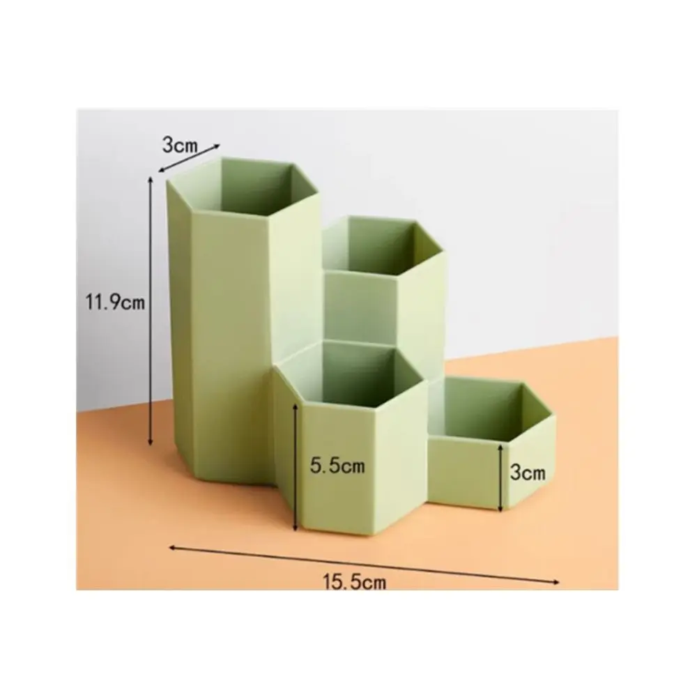 Green Multi-function desk organizer Plastics Cover cute pen holder Makeup storage Office pen holder stationery organizer