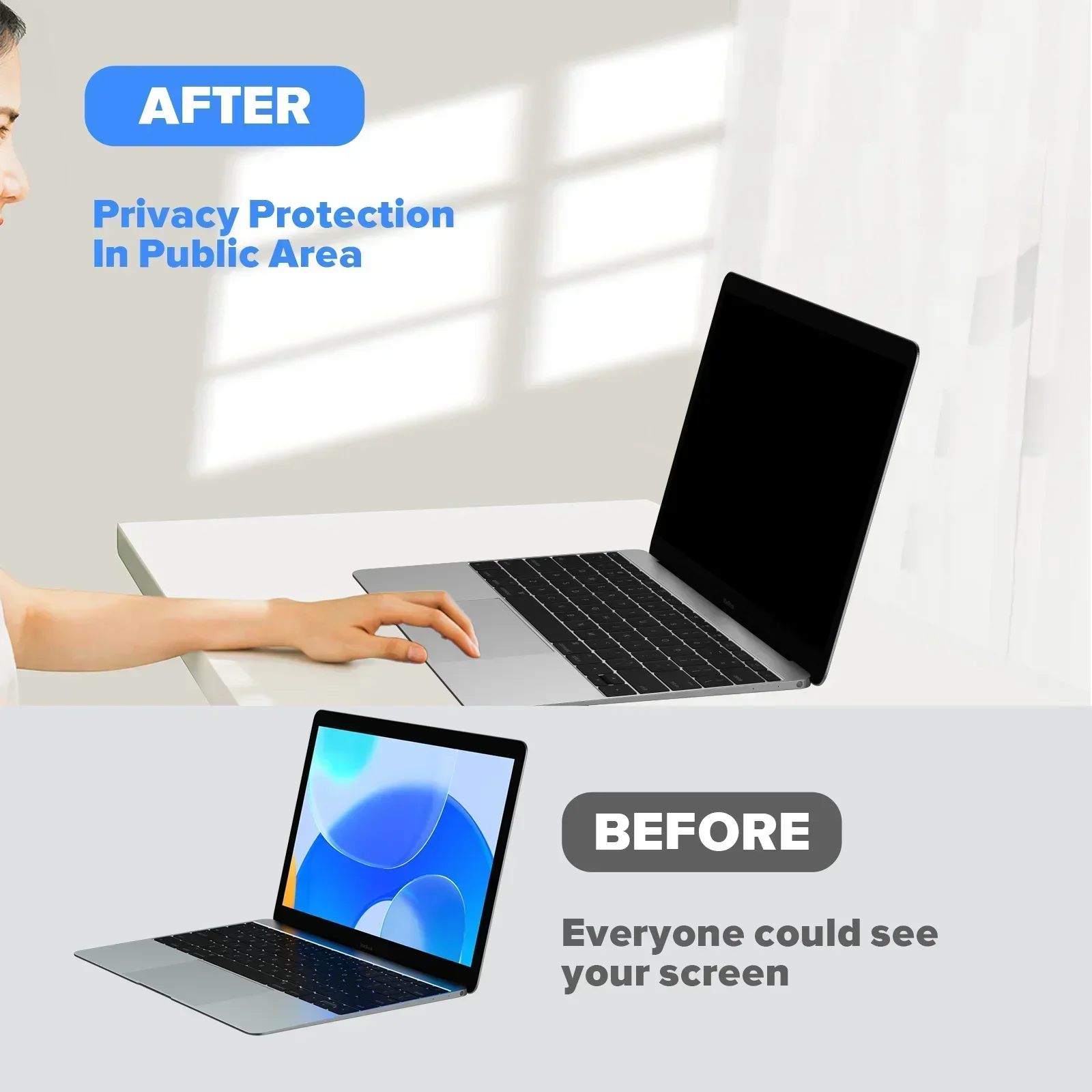 Magnetic Privacy Screen Filter, Compatible with MacBook Pro 13 ", -, M1, M2, MacBook Air, -, M1