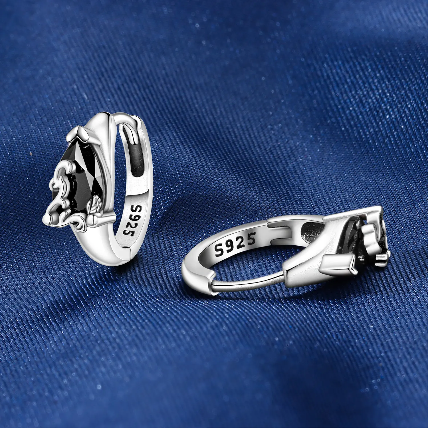Bestseller Original 925 Sterling Silber Einfache Schlichte Silber-Modelle Damen Creolen Geeignet für Hochzeit Party Schmuck Geschenke – Detail 19