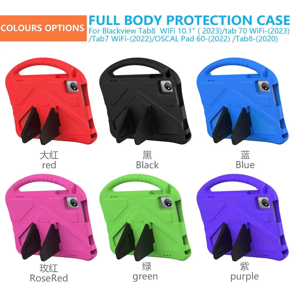 Durable Non-Toxic EVA Stand Case - ShockProof Protective Cover for Kids (Blackview Tab 8 WiFi 10.1)