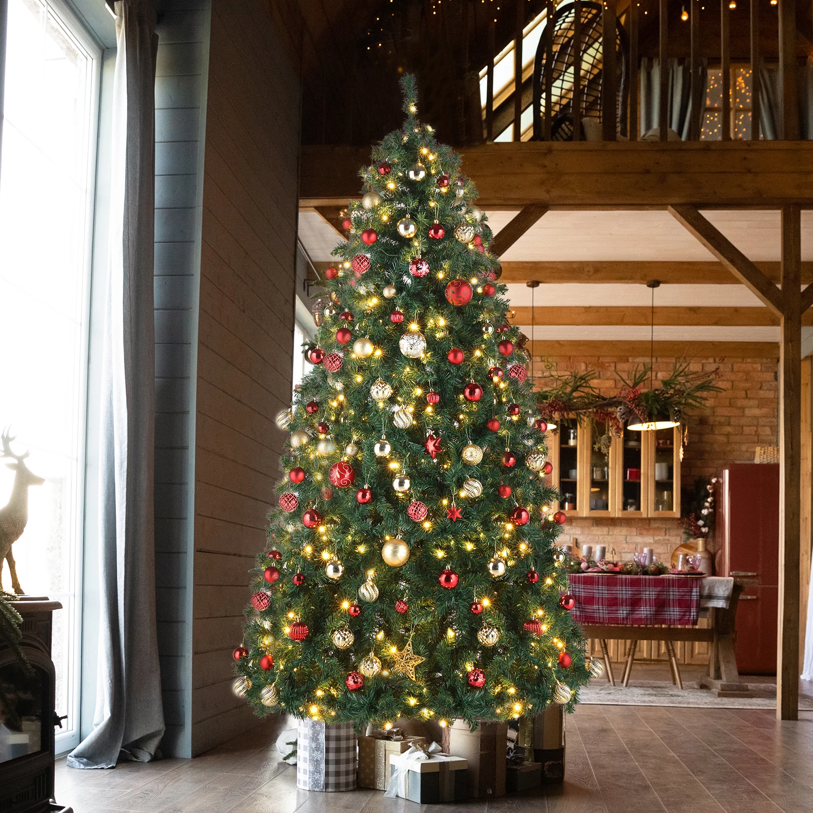 10ft christmas tree with lights best sale