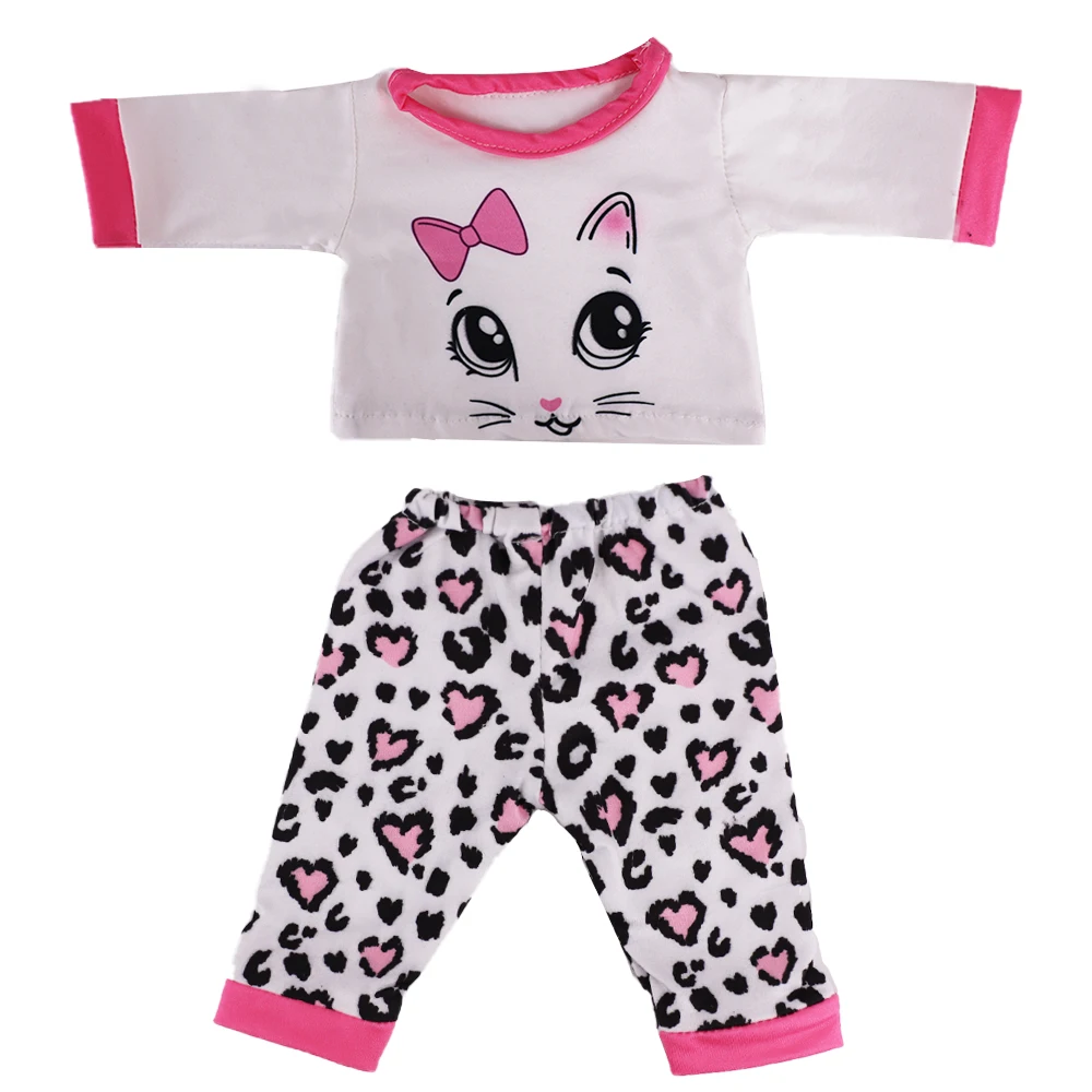 Kawaii Animal Pattern Doll Clothes Set For 43cm Born Baby Doll,18 Inch American Doll Girl's Toys,Birthday Christmas Gift 4