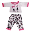 Kawaii Animal Pattern Doll Clothes Set For 43cm Born Baby Doll,18 Inch American Doll Girl's Toys,Birthday Christmas Gift 4