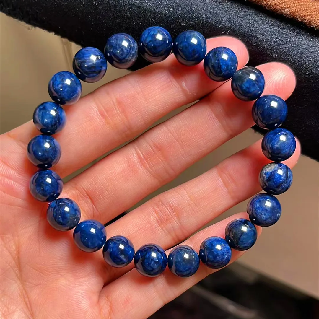 

Natural Blue Sugilite Round Beads Bracelet Women Men South Africa 9.2mm Sugilite Jewelry Fashion AAAAA