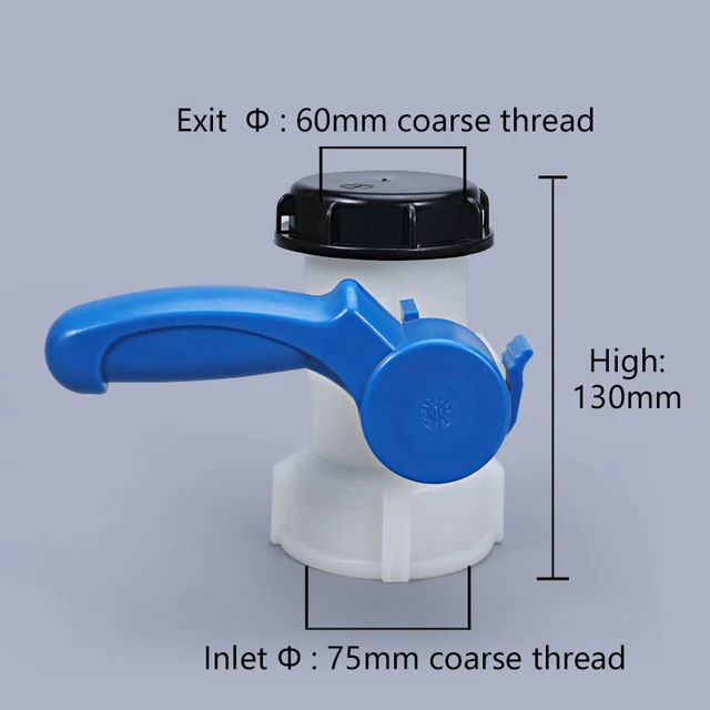 Sűrűsítse Dn50 Pillangószelep 1000L Ibc Tartály Csatlakozó Kerti Tömlő Adapter Tartályának Kimeneti Vezérlő Szerszáma - Image 3